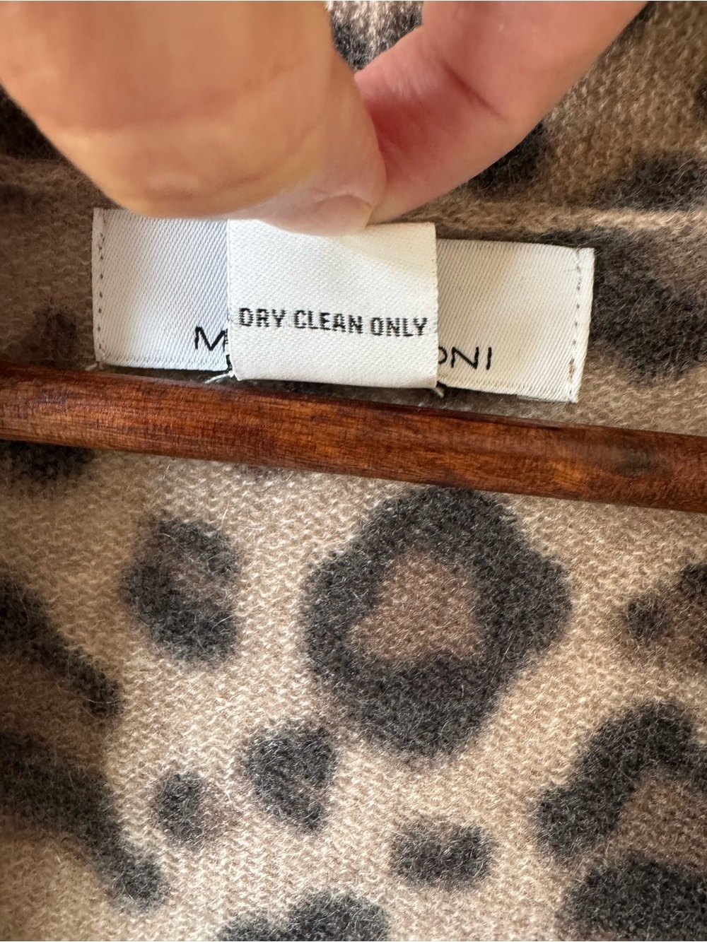 M Magaschoni leopard print cashmere cardigan sweater - Picture 6 of 8